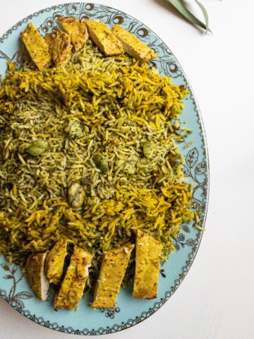 Vegan Sabzi Baghali Polo