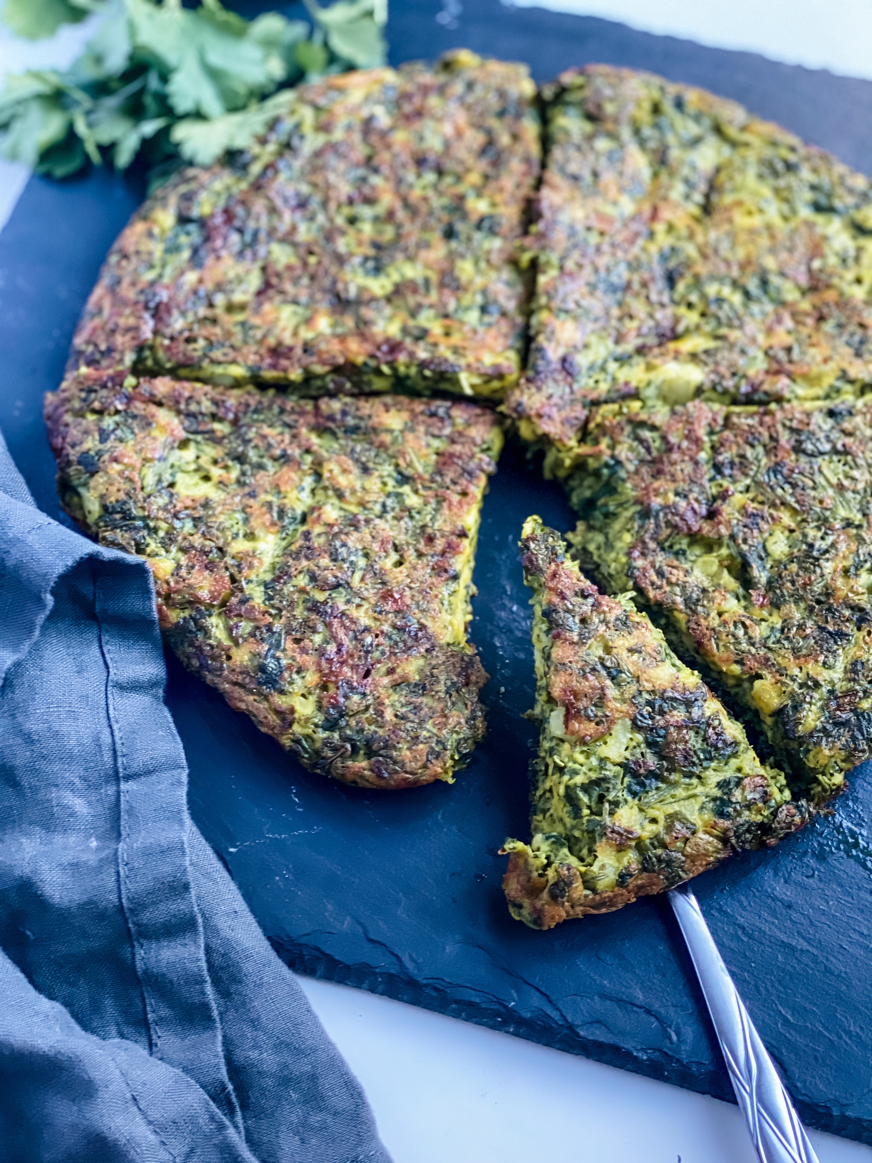 Vegan kookoo sabzi