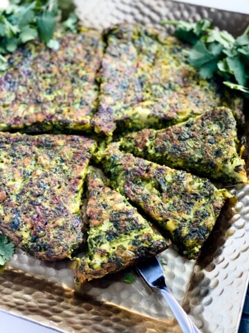 Vegan Persian kuku sabzi