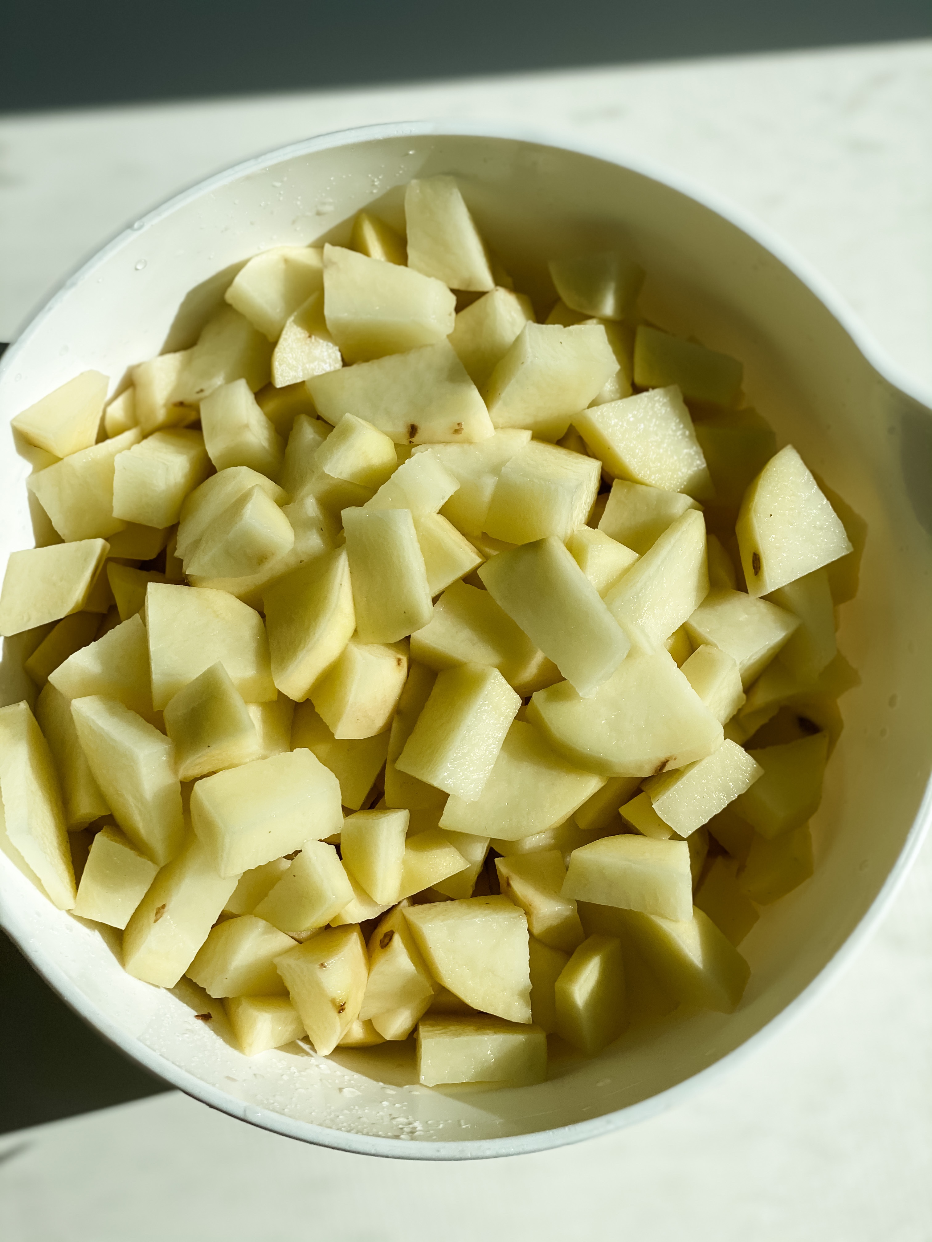 Diced potatoes