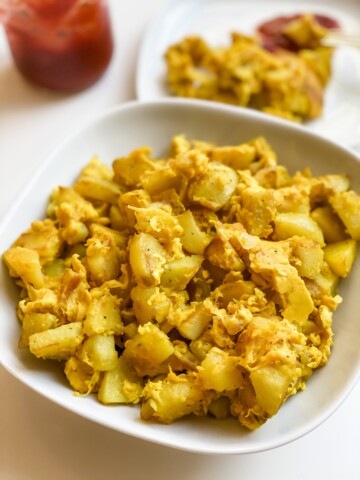 Vegan Just Eggs and Potatoes