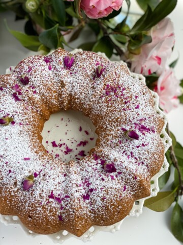 Persian Rosewater bundt cake