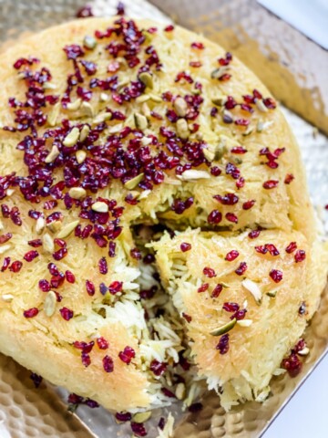 Crispy Baked Persian Rice with Barberries