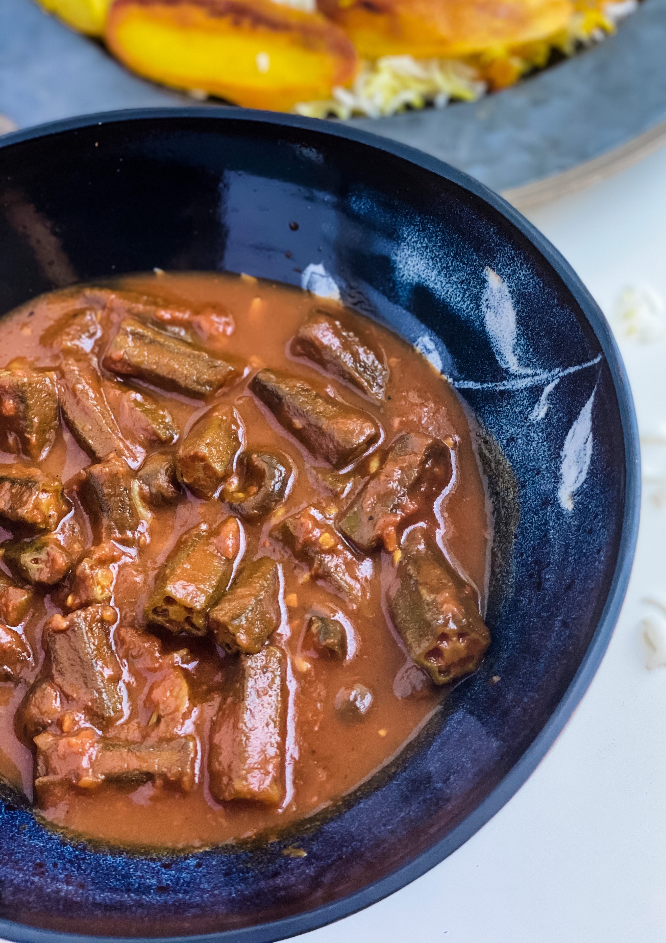 Bamiyah Khoresh Bamieh (Persian Okra Stew) - Plant-Based Persian