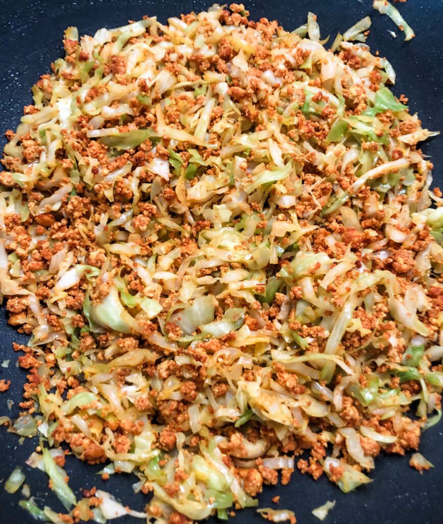 Vegan, plant-based, Iranian, Persian Kalam Polo Cabbage Rice