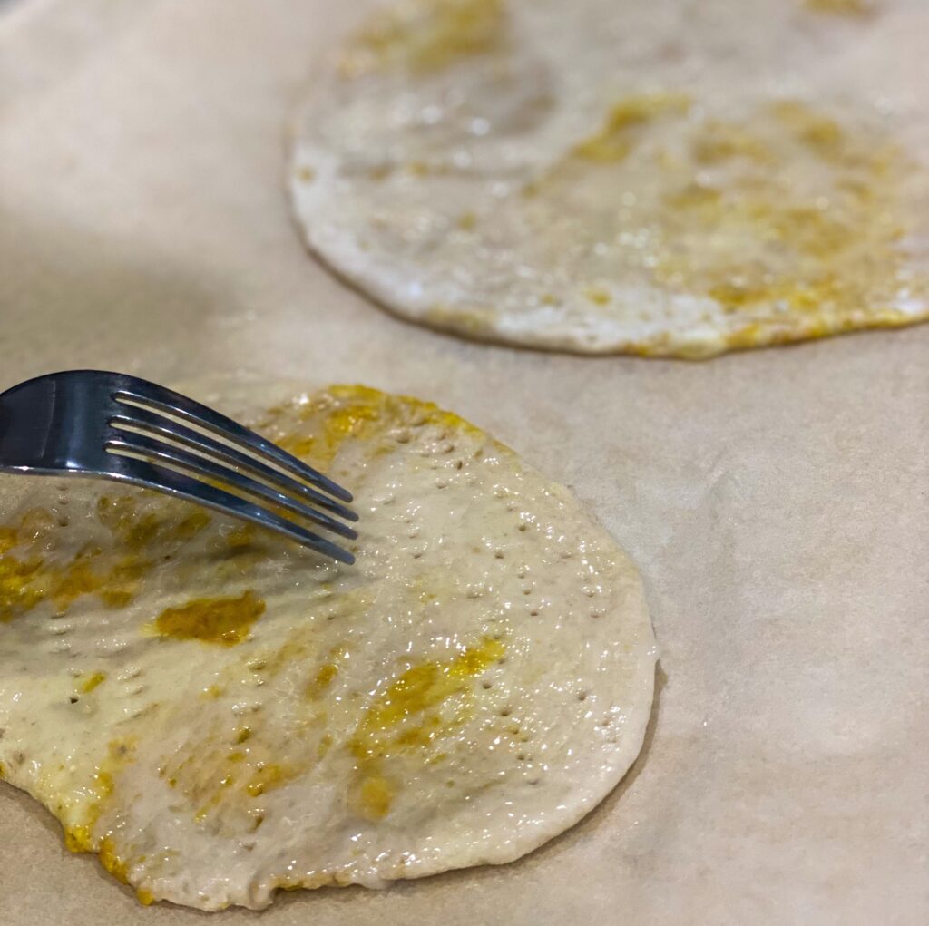 Persian Bread with onion, turmeric and sesame seeds