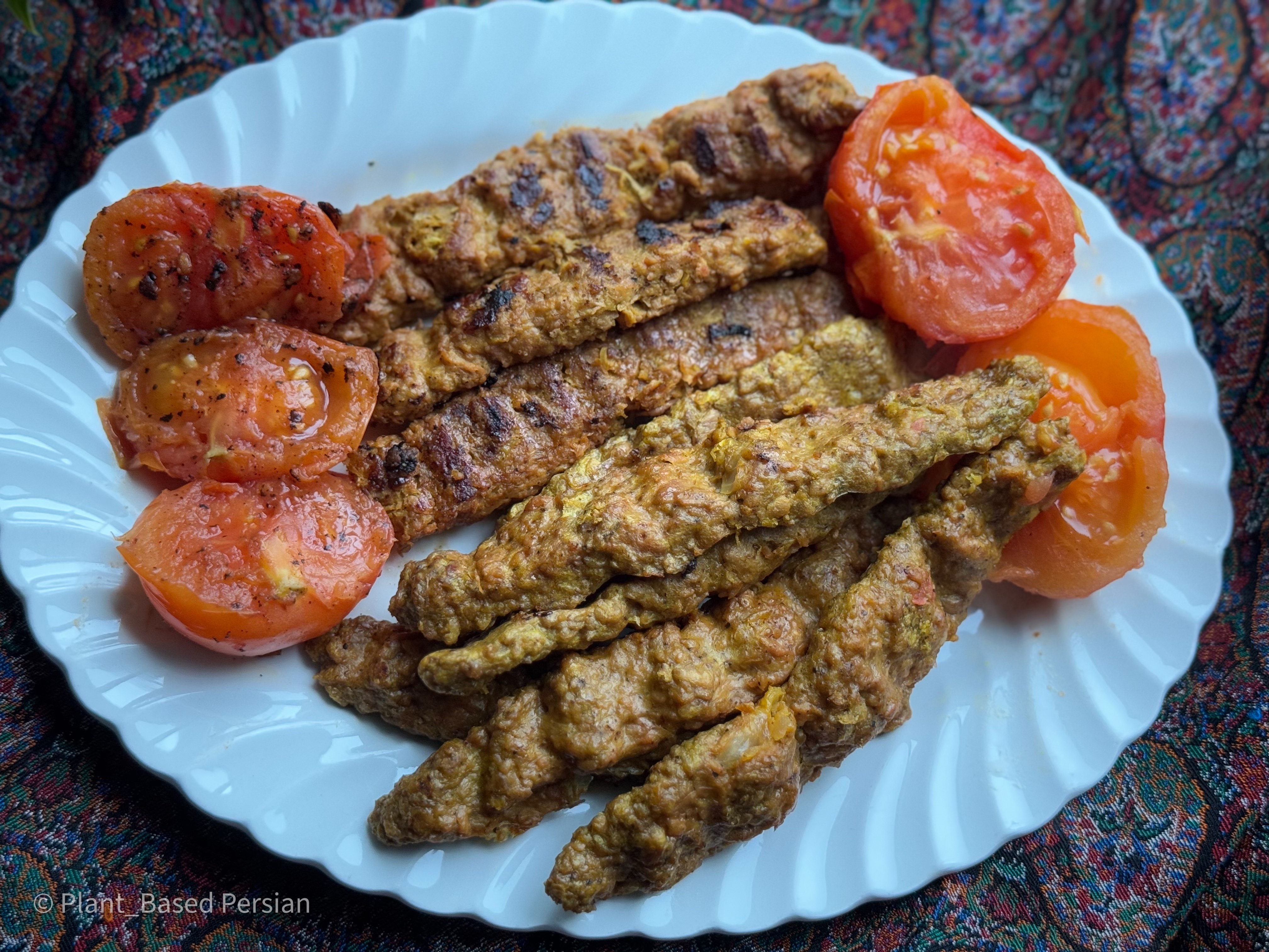 Best vegan kabob and grilled tomatoes 