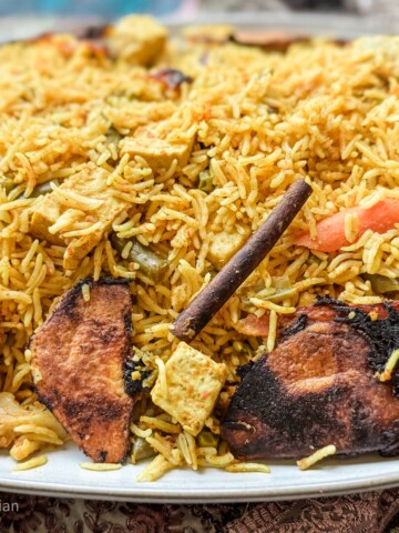 Biryani with tofu