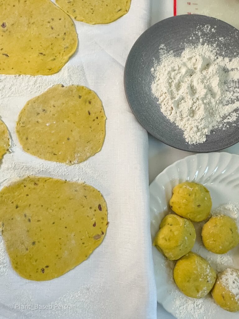 dough for persian bread