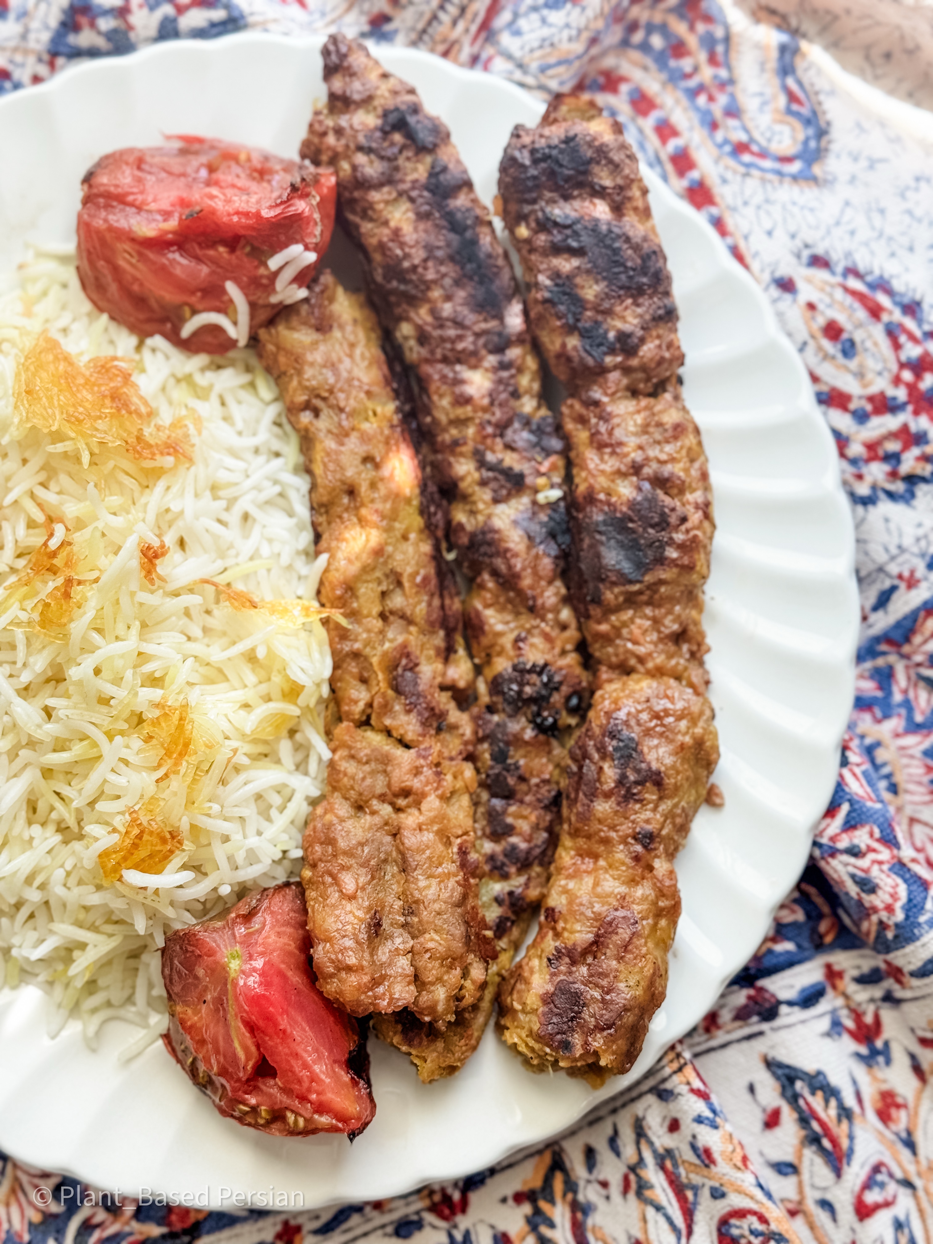 Vegan Persian Kabob Koobideh