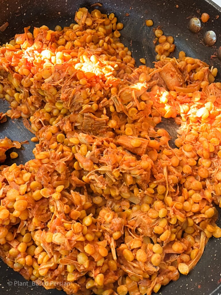 yellow split peas and jackfruit
